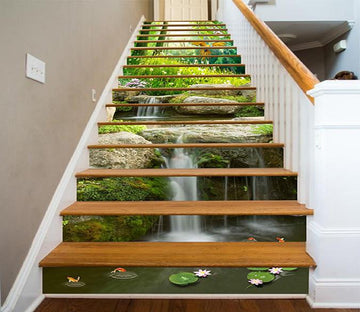 3D Creek Animals 1345 Stair Risers Wallpaper AJ Wallpaper 