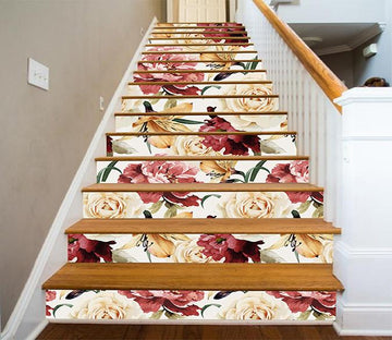 3D Different Flowers 1163 Stair Risers Wallpaper AJ Wallpaper 