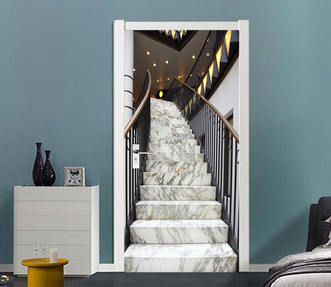 3D Marble Stairs 81 Door Mural Wallpaper AJ Wallpaper 