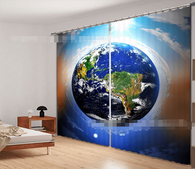 3D Space Earth 2146 Curtains Drapes Wallpaper AJ Wallpaper 