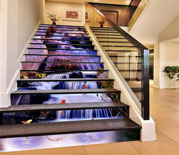 3D Creek Carps 1428 Stair Risers Wallpaper AJ Wallpaper 