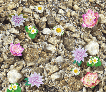 3D Crystal-Clear Water Floor Mural Wallpaper AJ Wallpaper 2 