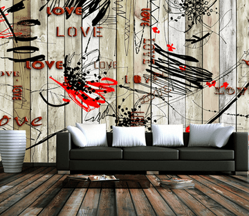 Romantic Graffiti Love Wallpaper AJ Wallpaper 2 