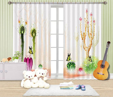 3D Cactus 2458 Curtains Drapes Wallpaper AJ Wallpaper 