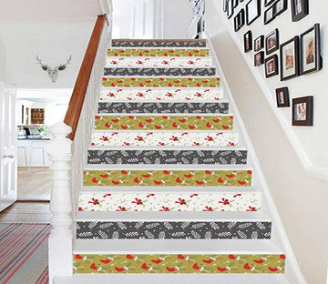 3D Christmas Socks Pattern 1678 Stair Risers Wallpaper AJ Wallpaper 