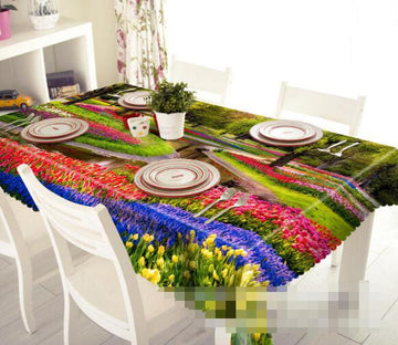 3D Riverside Flowers 1280 Tablecloths Wallpaper AJ Wallpaper 