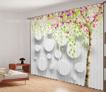 3D Flowers Tree And Pattern 2074 Curtains Drapes Wallpaper AJ Wallpaper 