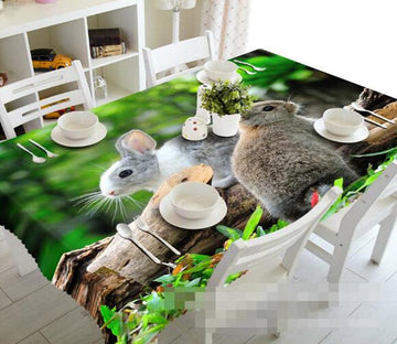 3D Lovely Rabbits 872 Tablecloths Wallpaper AJ Wallpaper 