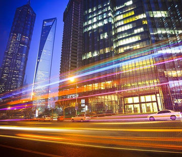 City Colored Rays Wallpaper AJ Wallpapers 