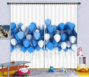 3D Blue Balloons 2249 Curtains Drapes Wallpaper AJ Wallpaper 