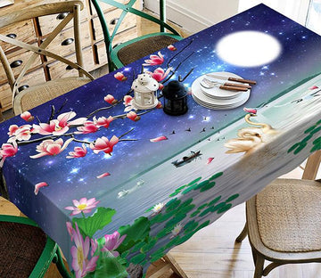3D Lake Bright Moon 31 Tablecloths Wallpaper AJ Wallpaper 