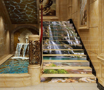 3D Waterfall And Ice 1196 Stair Risers Wallpaper AJ Wallpaper 