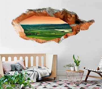 3D Vast Green Mountains 323 Broken Wall Murals Wallpaper AJ Wallpaper 