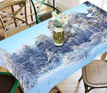 3D Snowed Forest 795 Tablecloths Wallpaper AJ Wallpaper 