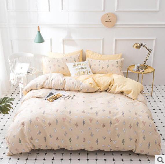 3D Yellow Bottom Cactus 17107 Bed Pillowcases Quilt