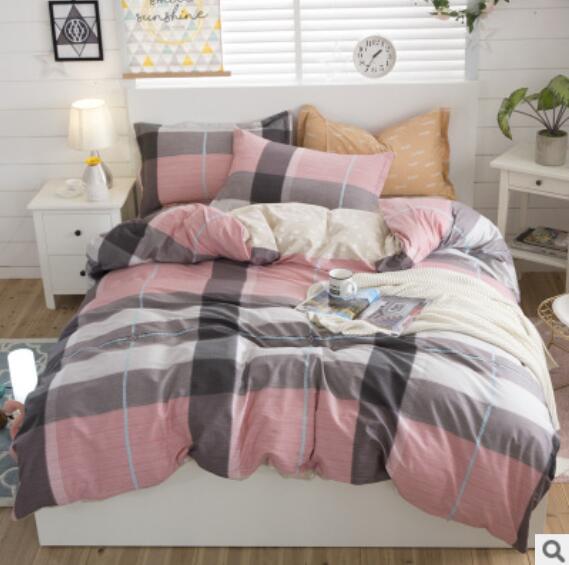 3D Pink And Black Grid 18145 Bed Pillowcases Quilt