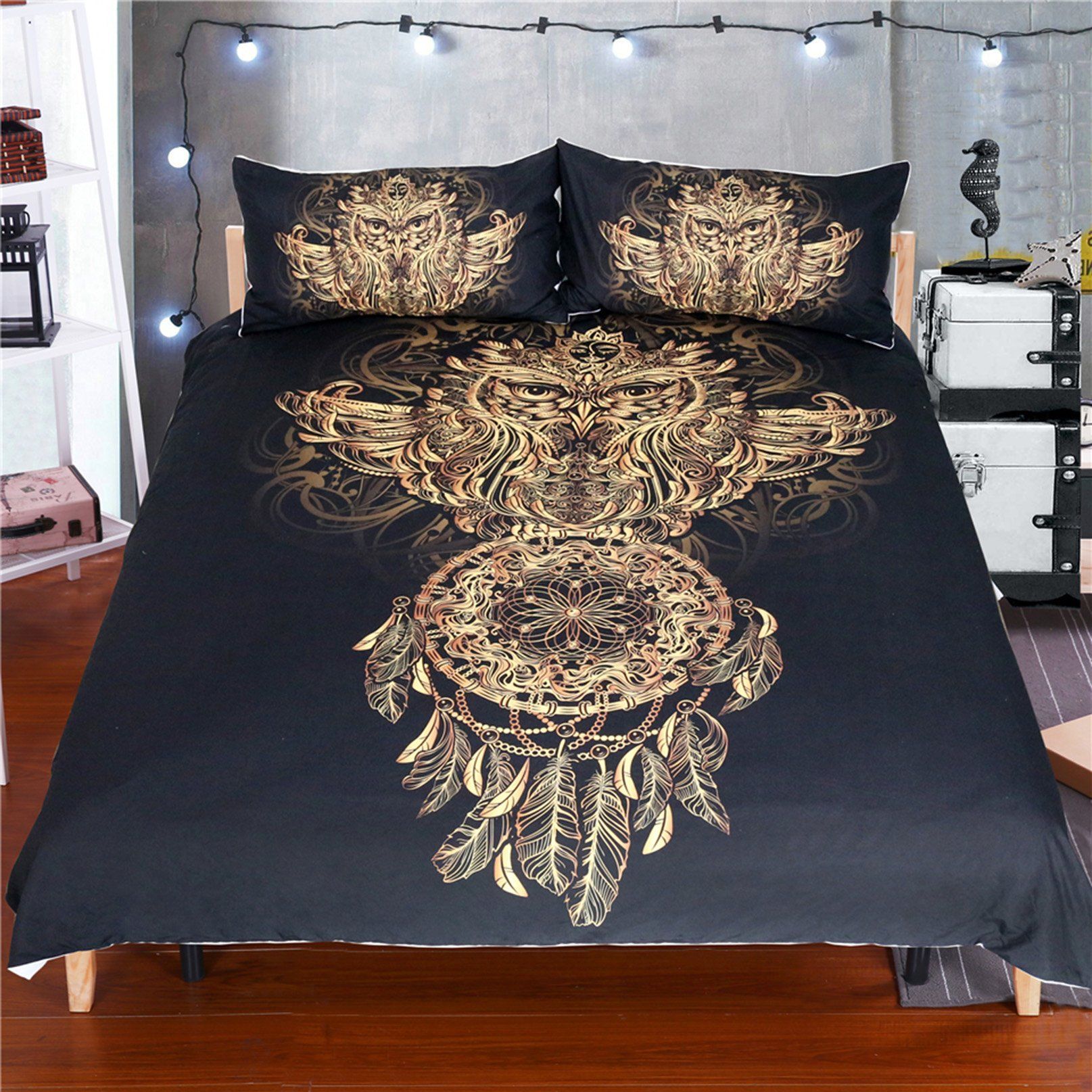 3D Owl Wind Chimes 194 Bed Pillowcases Quilt Wallpaper AJ Wallpaper 