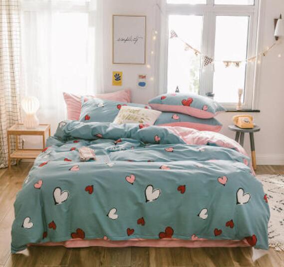 3D Heart Pattern 30151 Bed Pillowcases Quilt