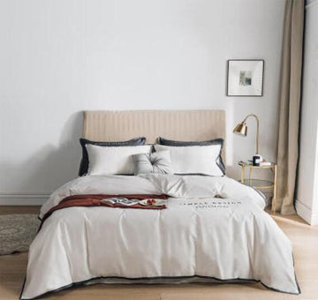 3D White 50140 Bed Pillowcases Quilt