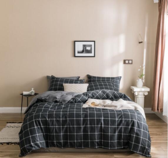 3D Black Plaid 30093 Bed Pillowcases Quilt