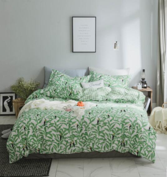 3D Green Leaf 20306 Bed Pillowcases Quilt