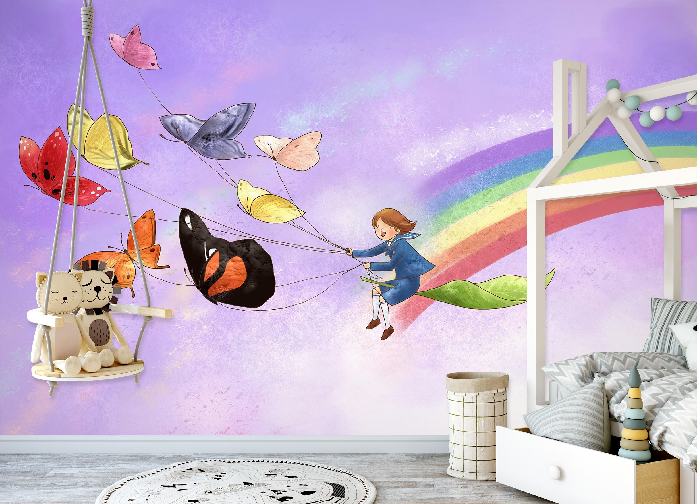 3D Kite Girl 1711 Wall Murals