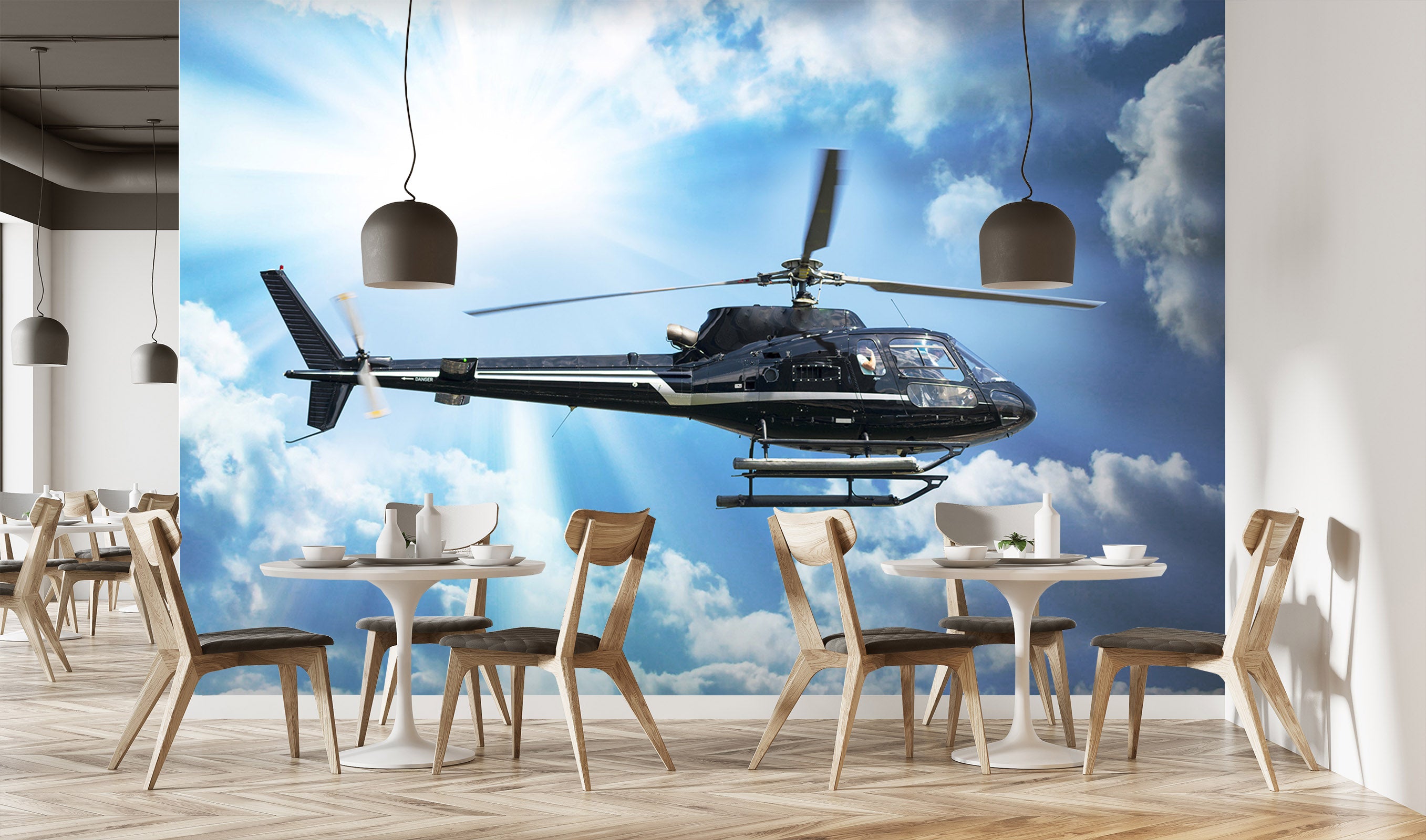 3D Blue Sky Plane 013 Vehicle Wall Murals
