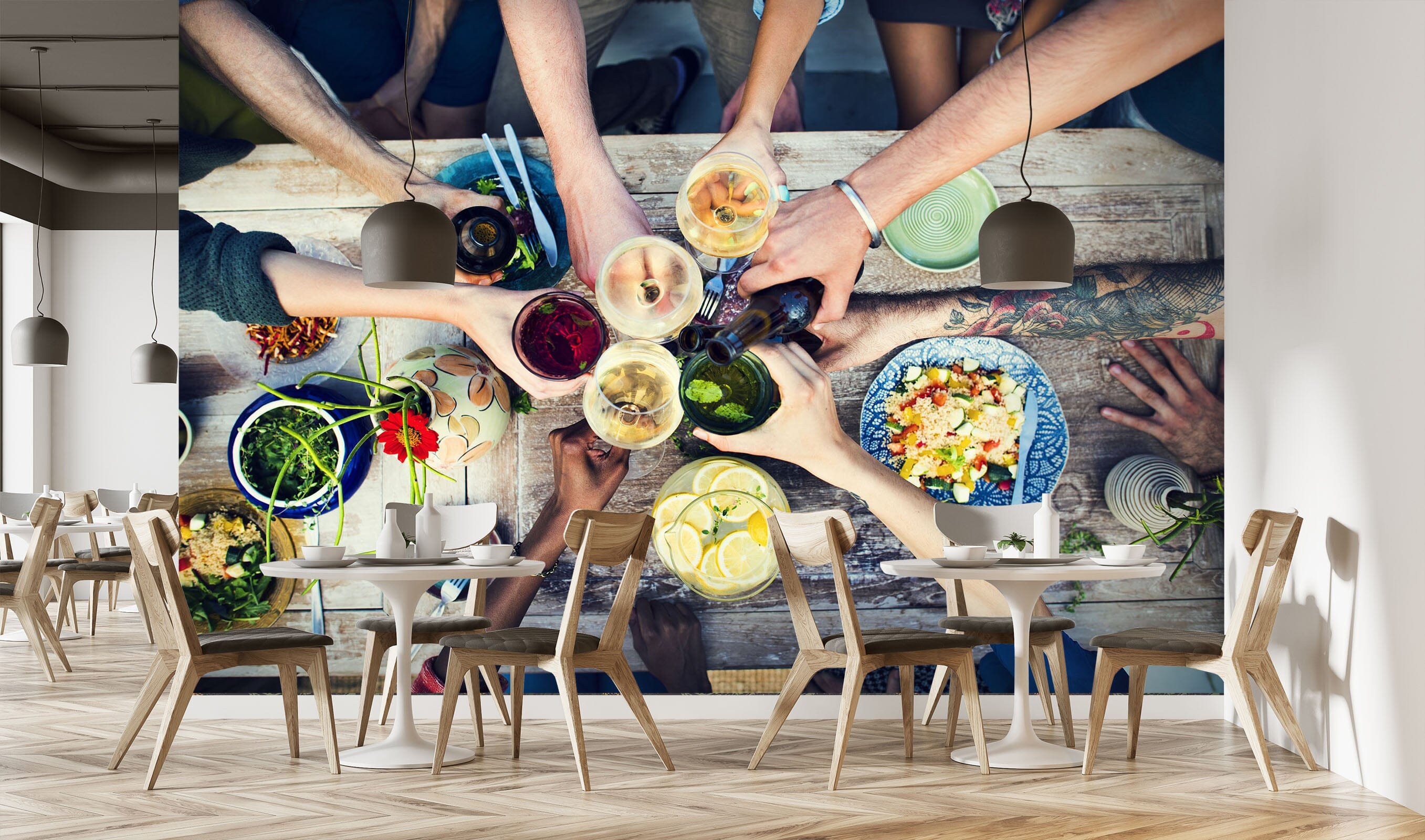 3D Happy Dinner 335 Wall Murals Wallpaper AJ Wallpaper 2 