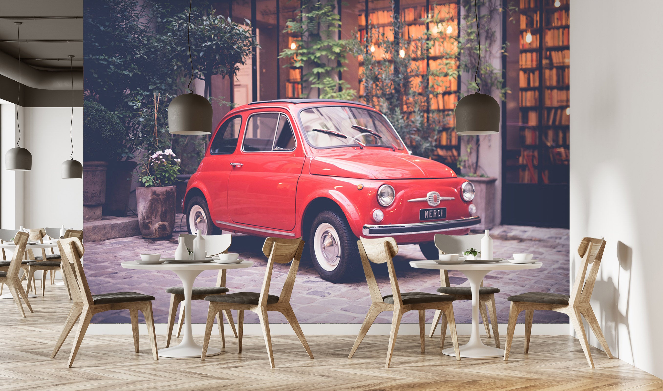 3D Bookstore Car 094 Vehicle Wall Murals