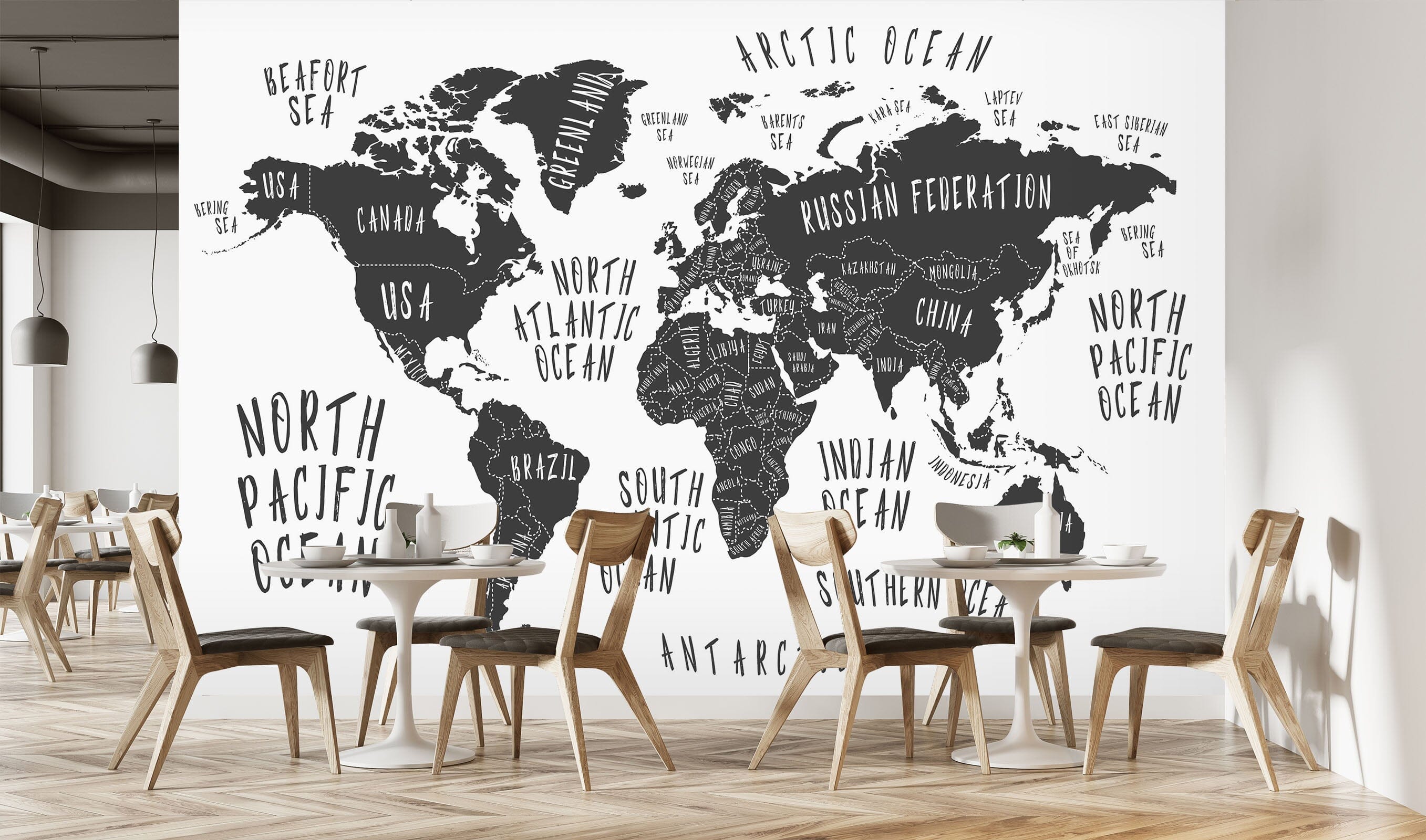 3D Black Pattern 2136 World Map Wall Murals Wallpaper AJ Wallpaper 2 