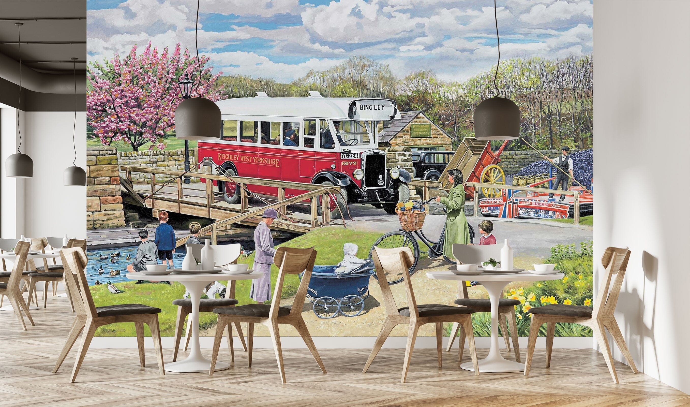 3D The Old Swing Bridge 1062 Trevor Mitchell Wall Mural Wall Murals Wallpaper AJ Wallpaper 2 