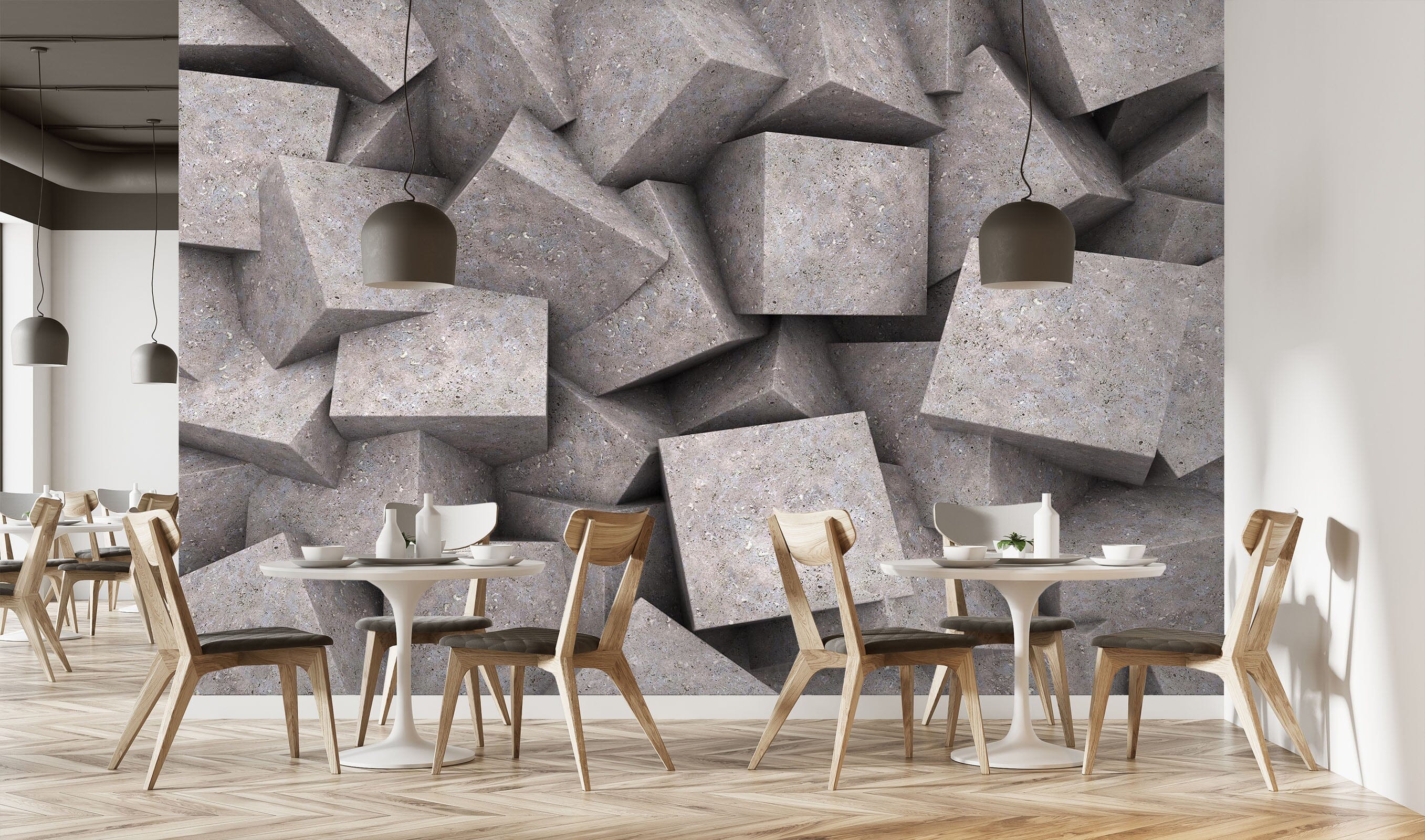 3D Gray Square 1512 Wall Murals Wallpaper AJ Wallpaper 2 