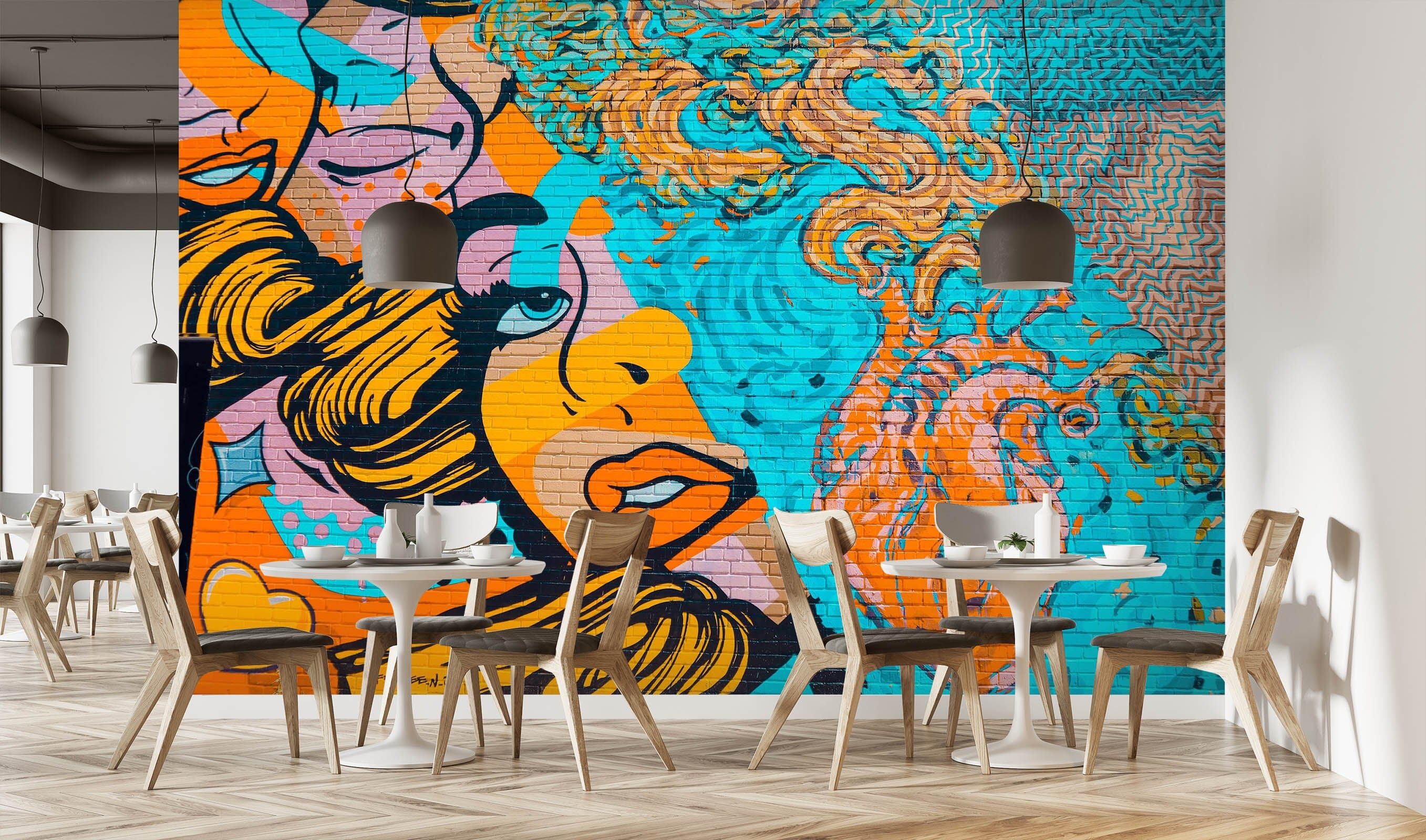 3D Lake Graffiti 1468 Wall Murals Wallpaper AJ Wallpaper 2 