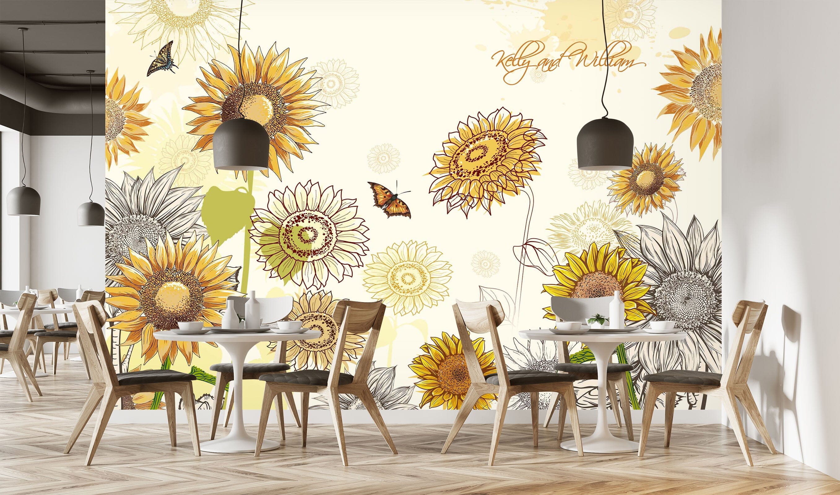 3D Beautiful Sunflower 2043 Wall Murals Wallpaper AJ Wallpaper 2 