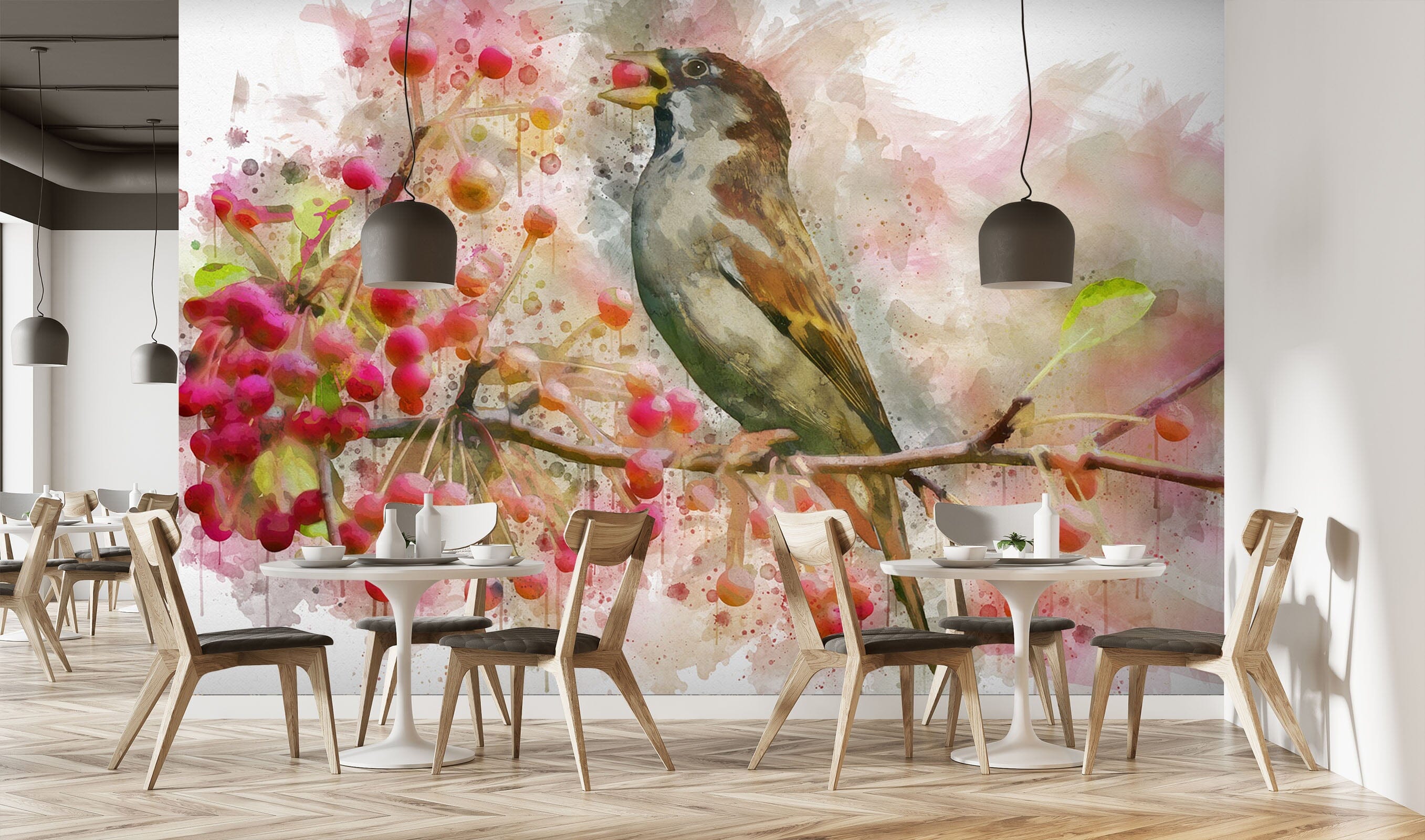 3D Bird Fruit 143 Wall Murals Wallpaper AJ Wallpaper 2 
