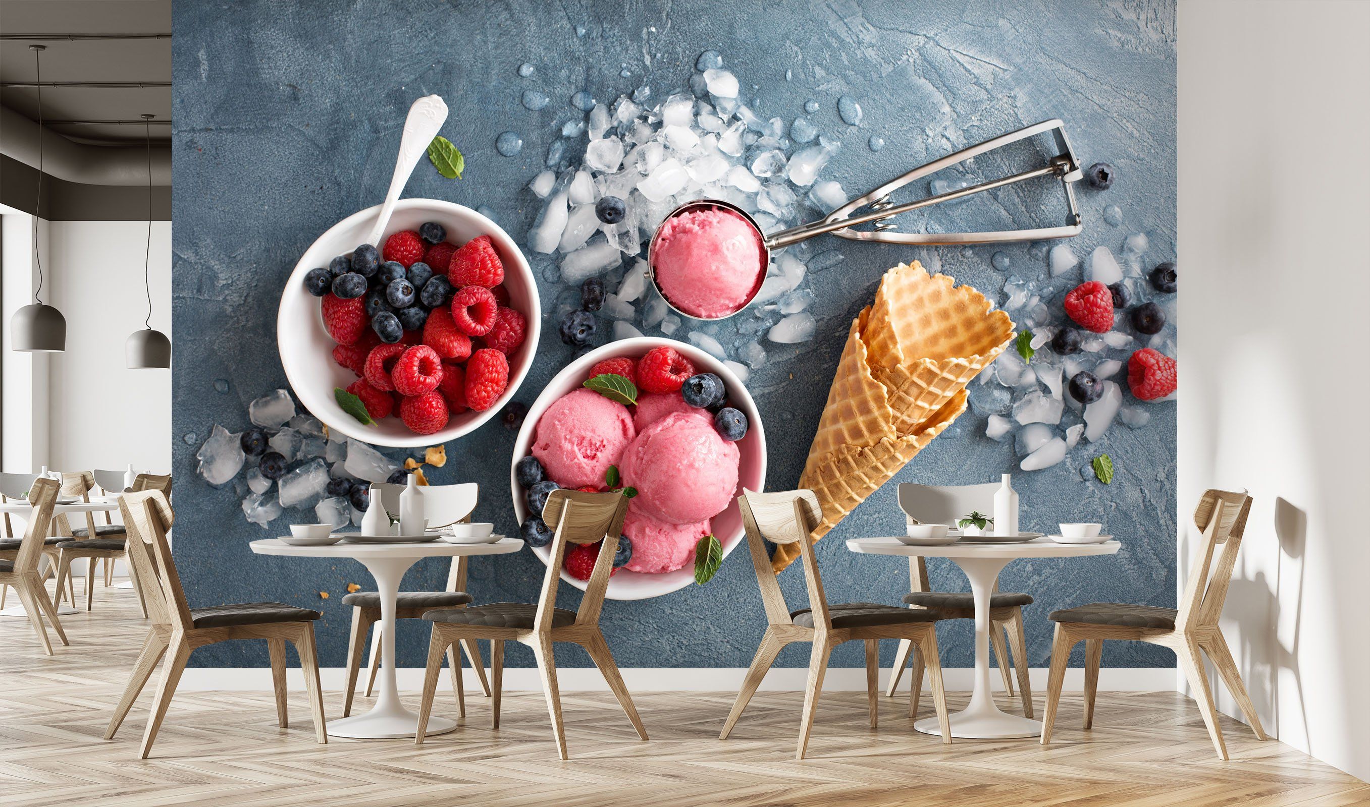 3D Strawberry Blueberry Ice Cream 41 Wallpaper AJ Wallpaper 2 