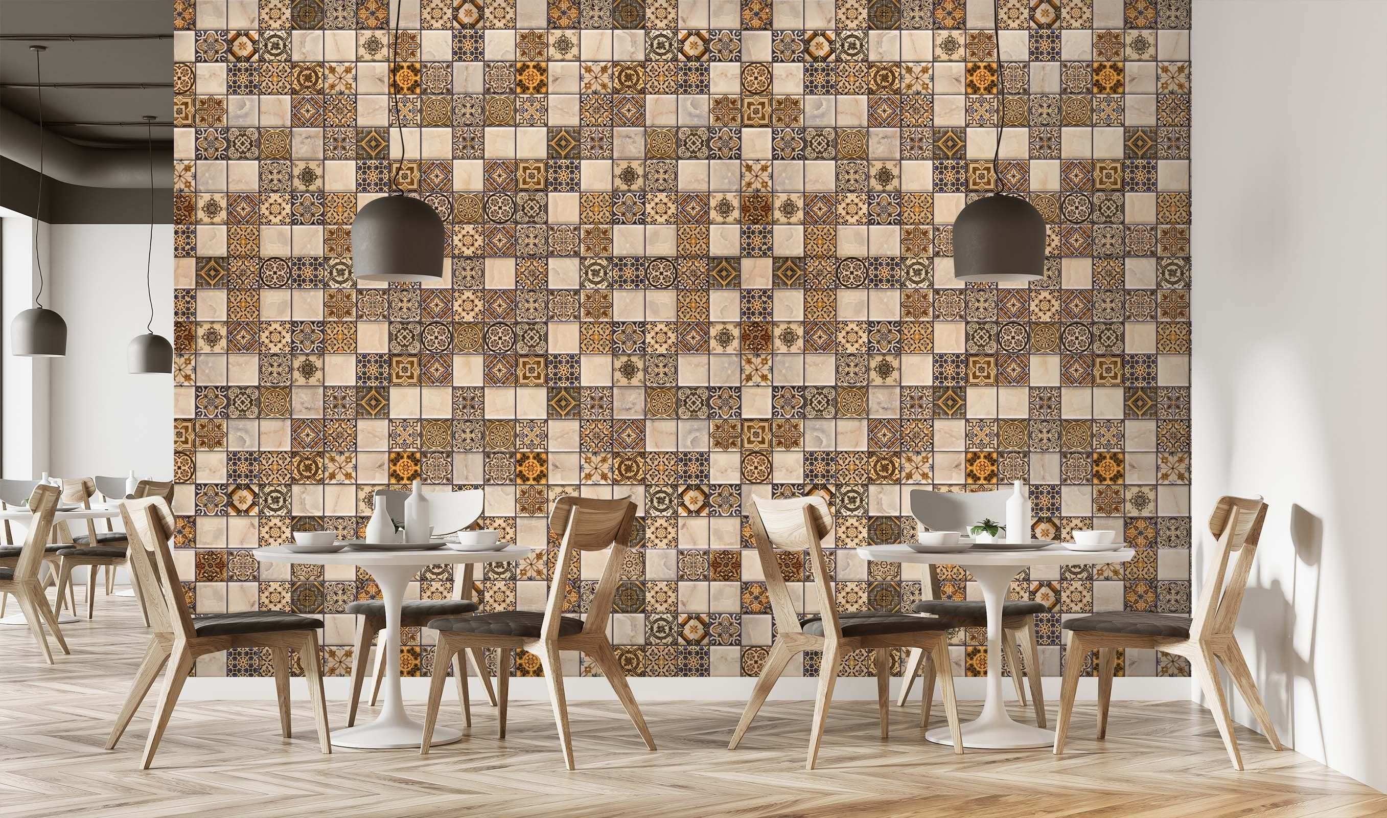 3D Elegant Mosaic 022 Marble Tile Texture Wallpaper AJ Wallpaper 2 