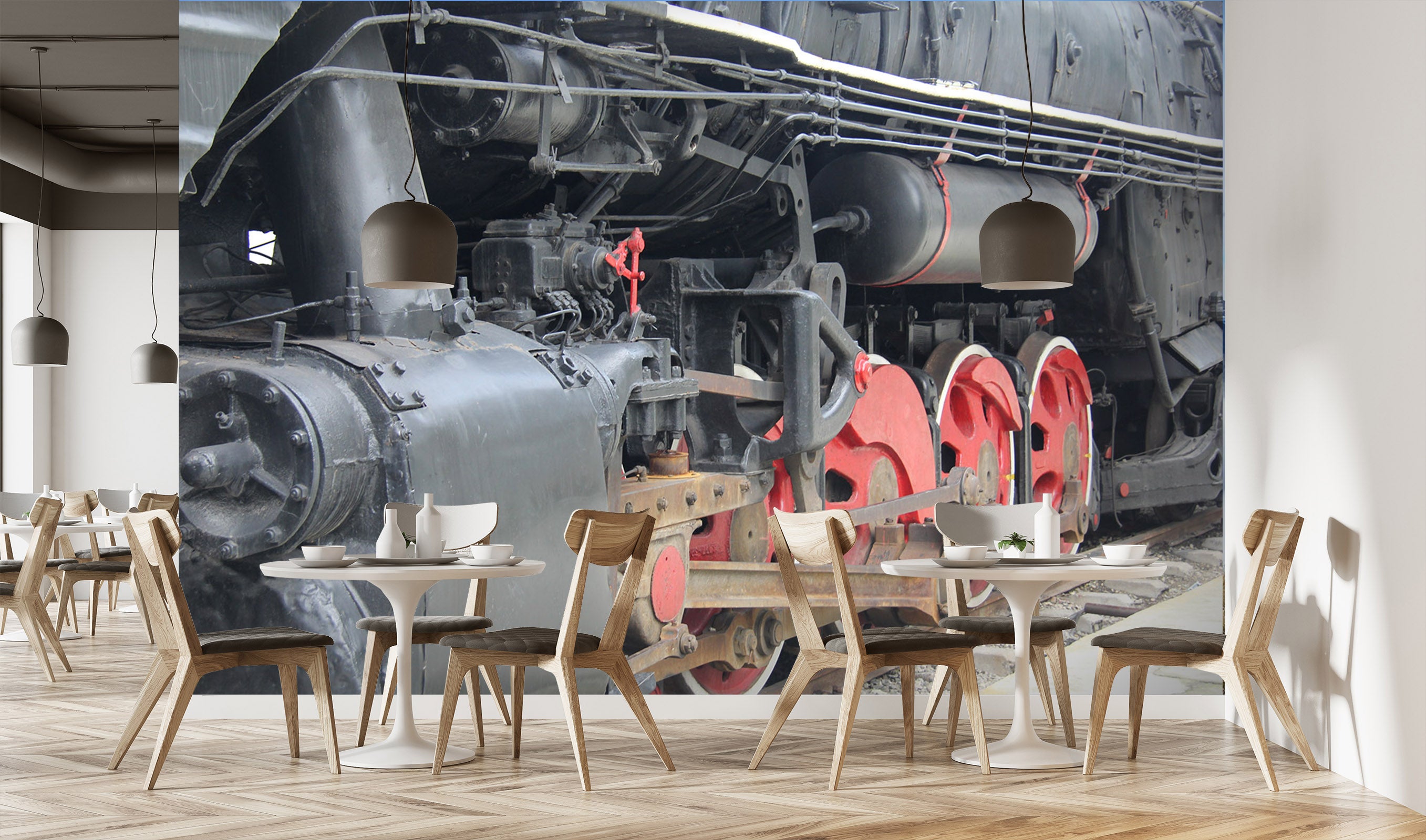 3D Train Wheel 035 Vehicle Wall Murals