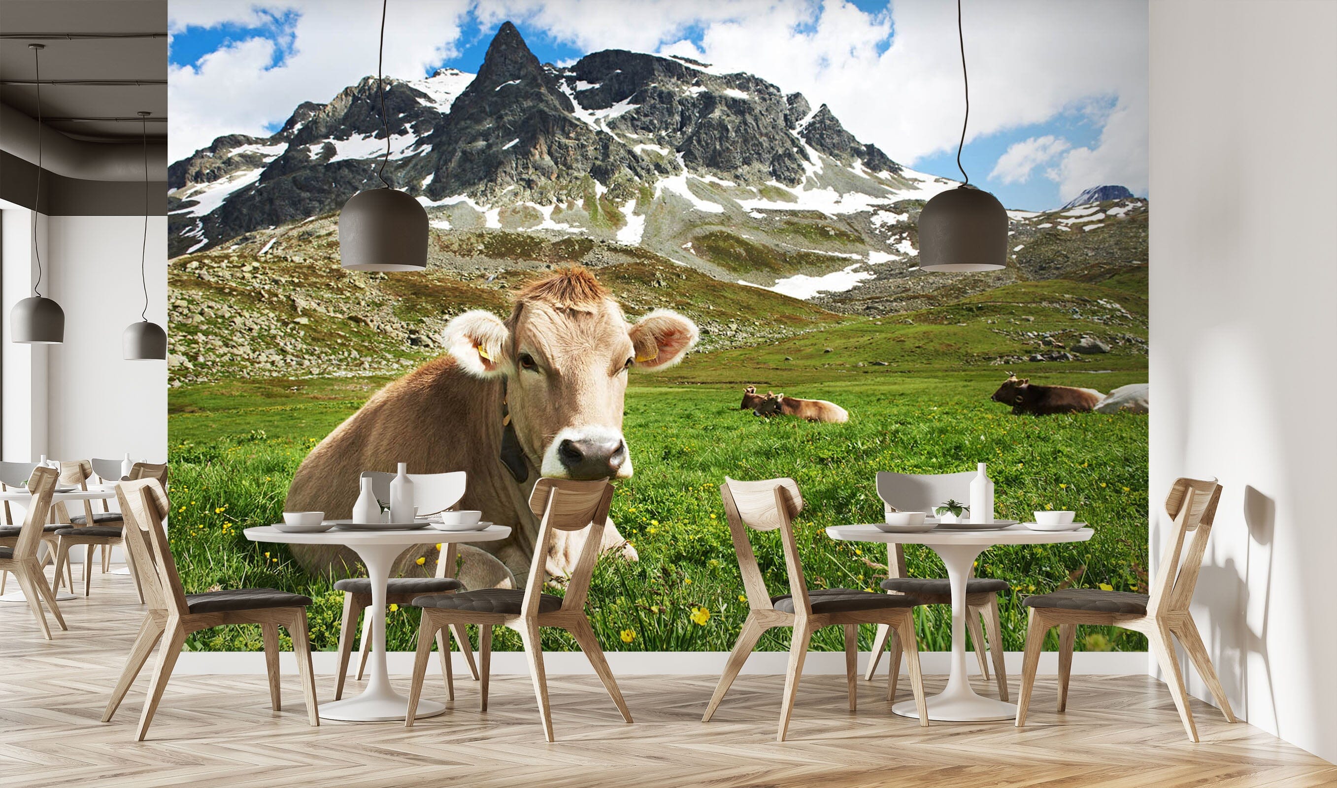 3D Cattle Mountain 338 Wall Murals Wallpaper AJ Wallpaper 2 