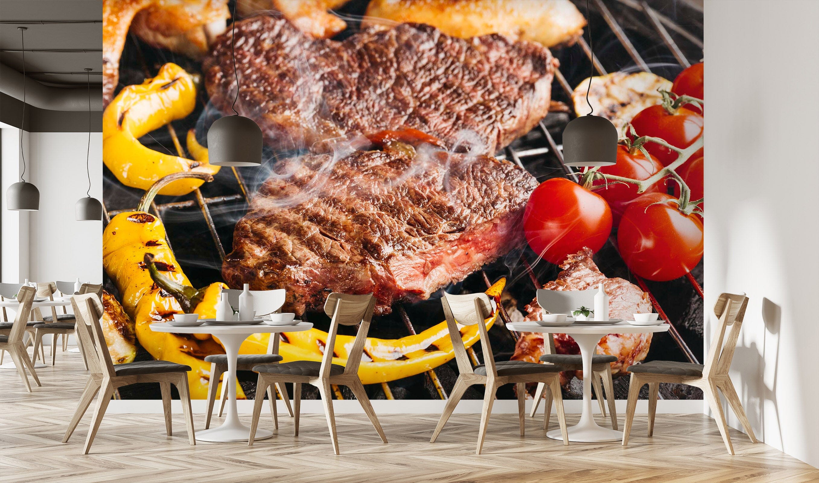 3D Charcoal Grilled Steak 1455 Wall Murals Wallpaper AJ Wallpaper 2 