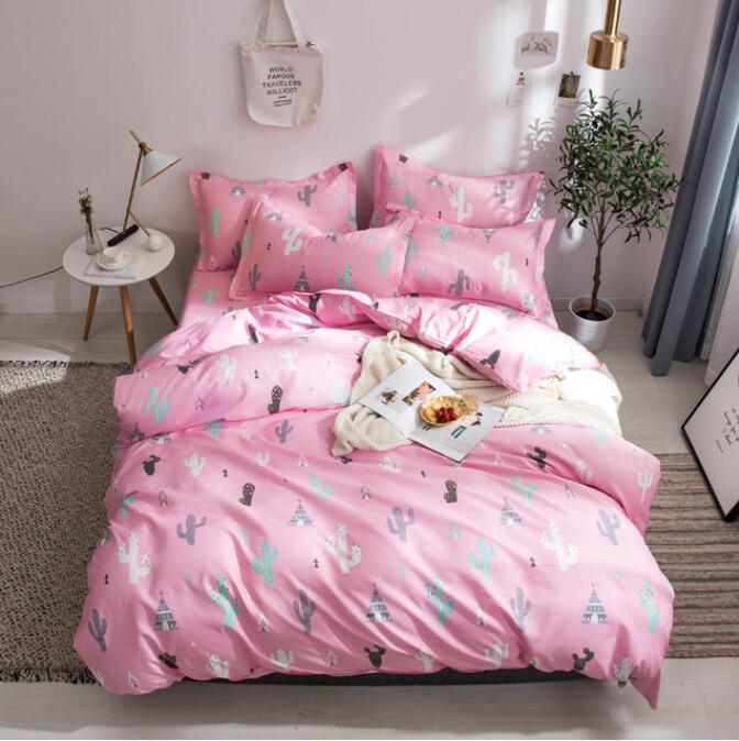 3D Pink Bottom Cactus 2029 Bed Pillowcases Quilt