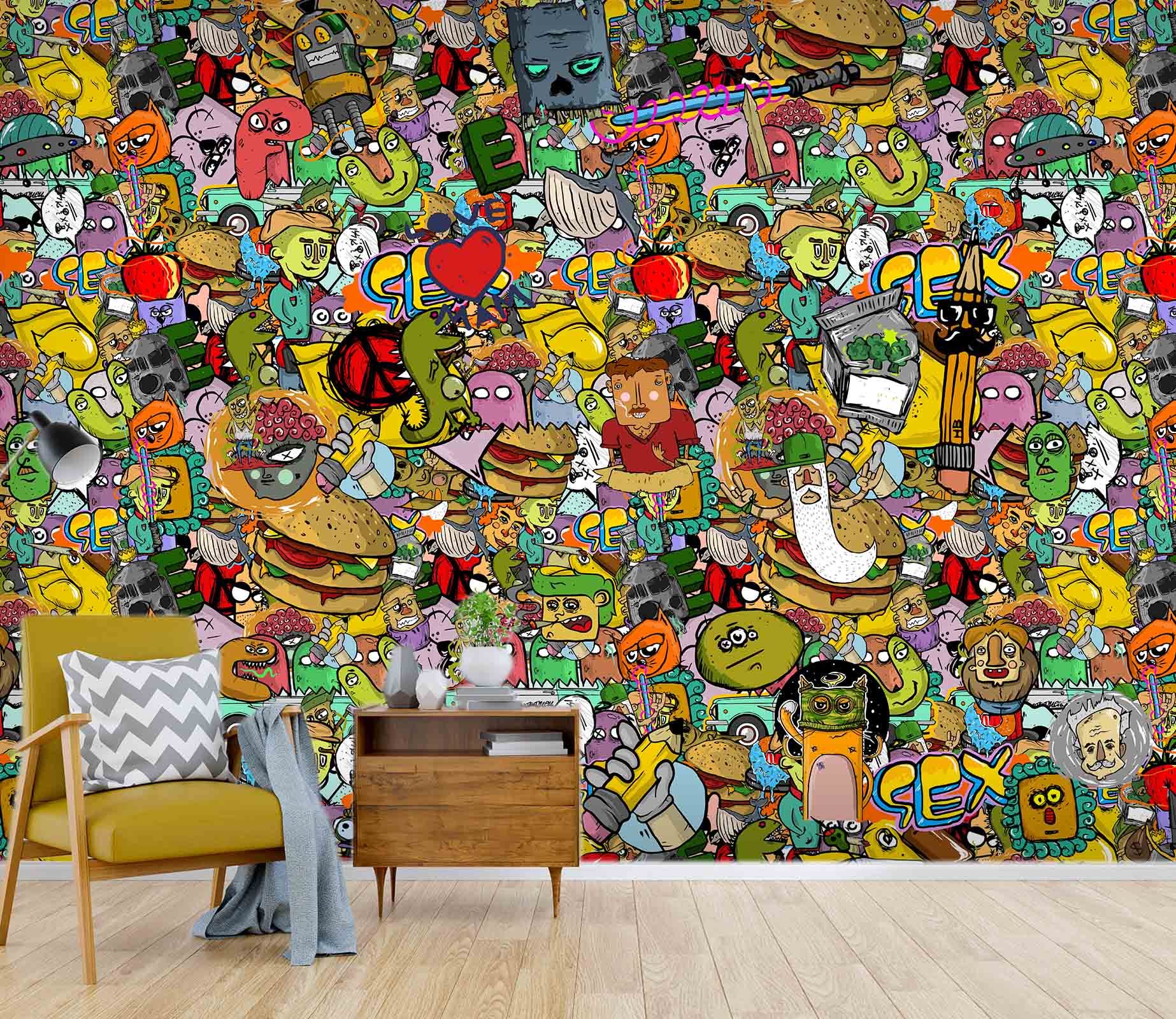 3D Hamburger Monster 725 Wallpaper AJ Wallpaper 