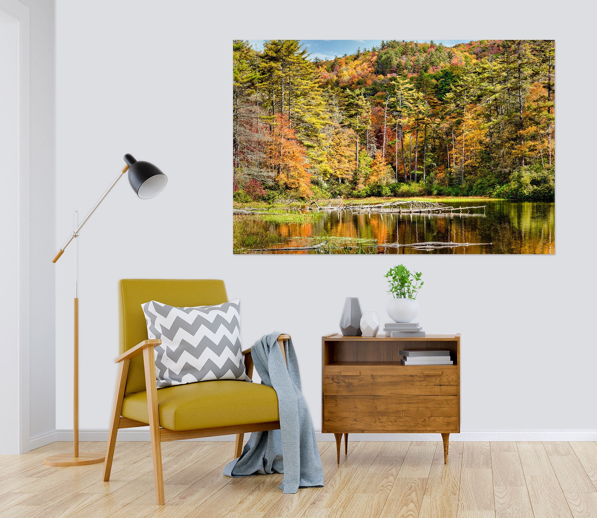 3D Mountain Trees 4047 Beth Sheridan Wall Sticker