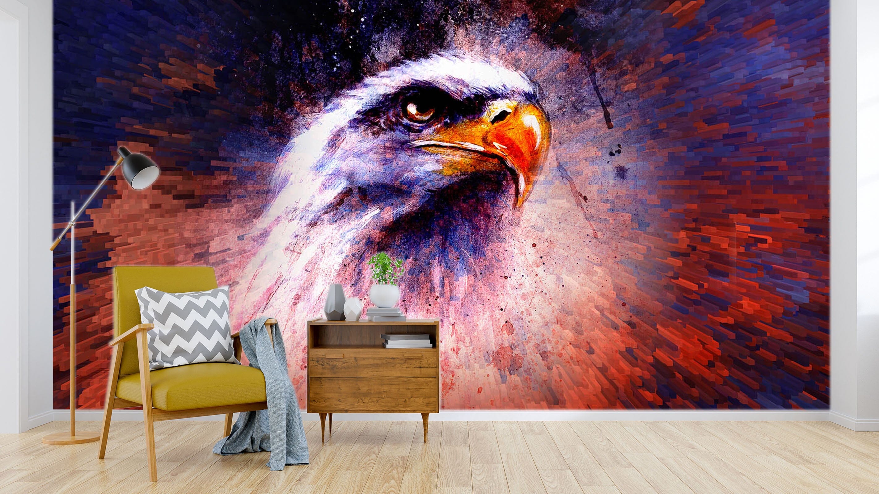 3D Graffiti Eagle 335 Wall Murals Wallpaper AJ Wallpaper 2 