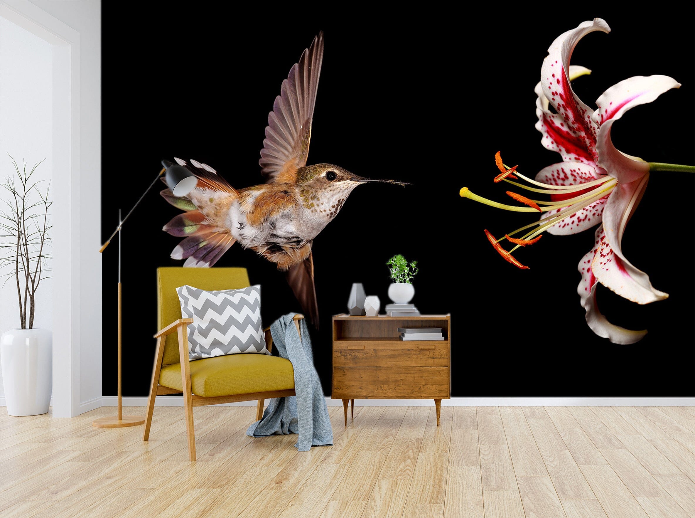 3D Magpie Lily 125 Wall Murals Wallpaper AJ Wallpaper 2 