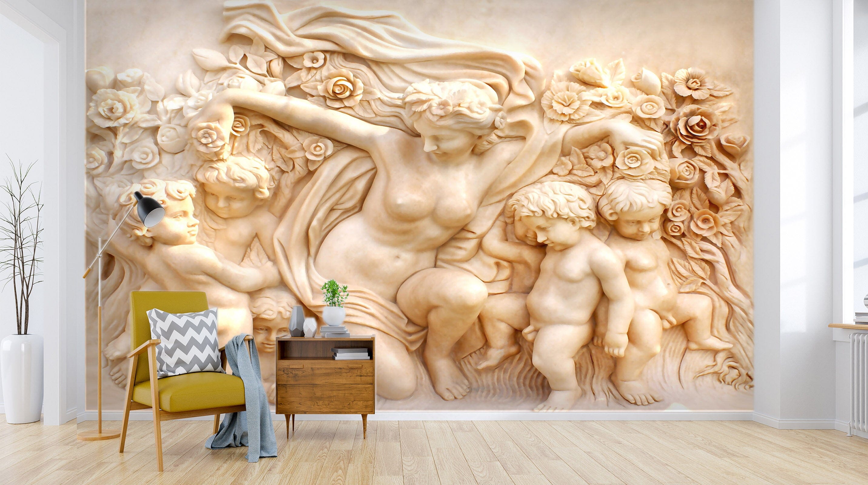 3D Carving Art 1413 Wall Murals Wallpaper AJ Wallpaper 2 