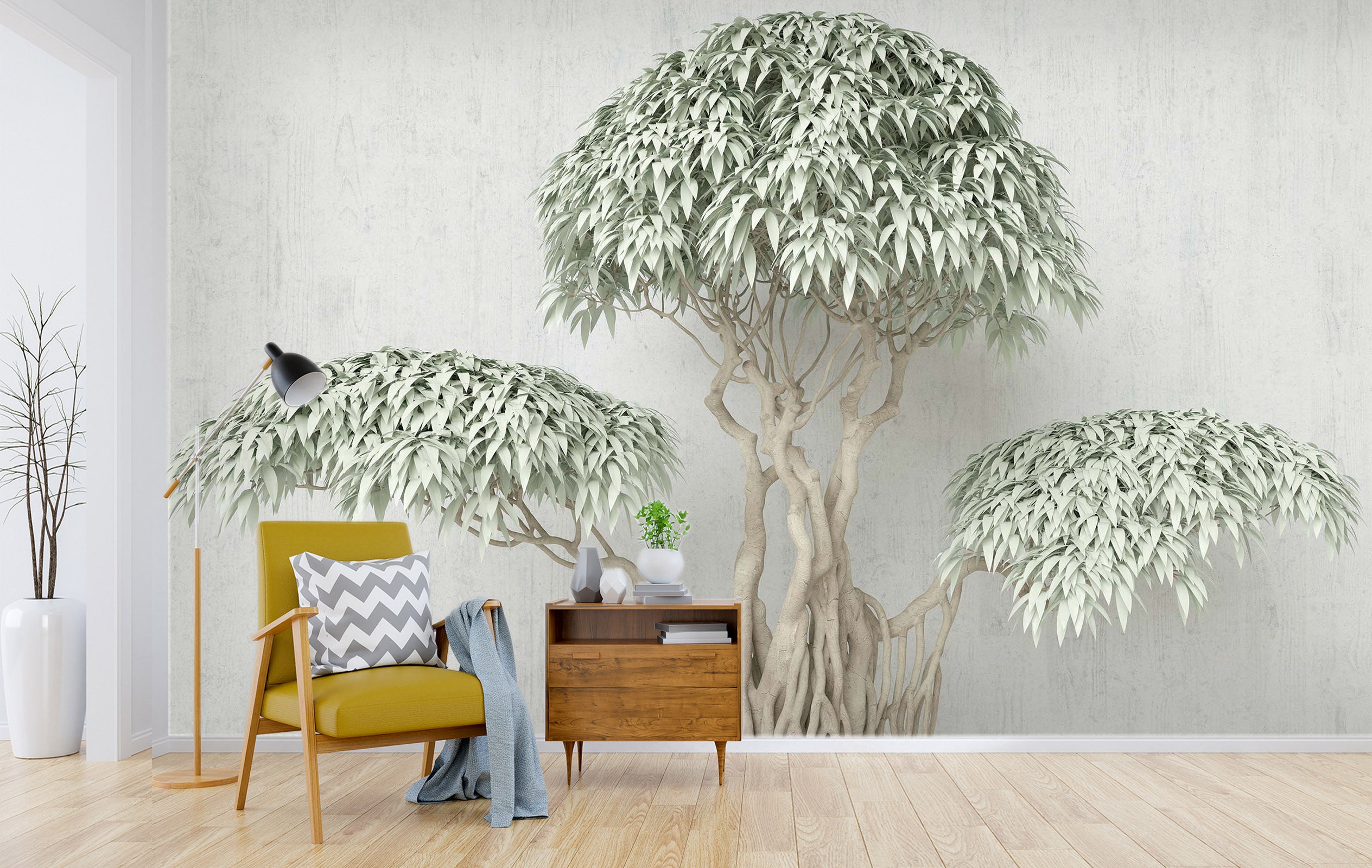 3D Lush Pine 1463 Wall Murals