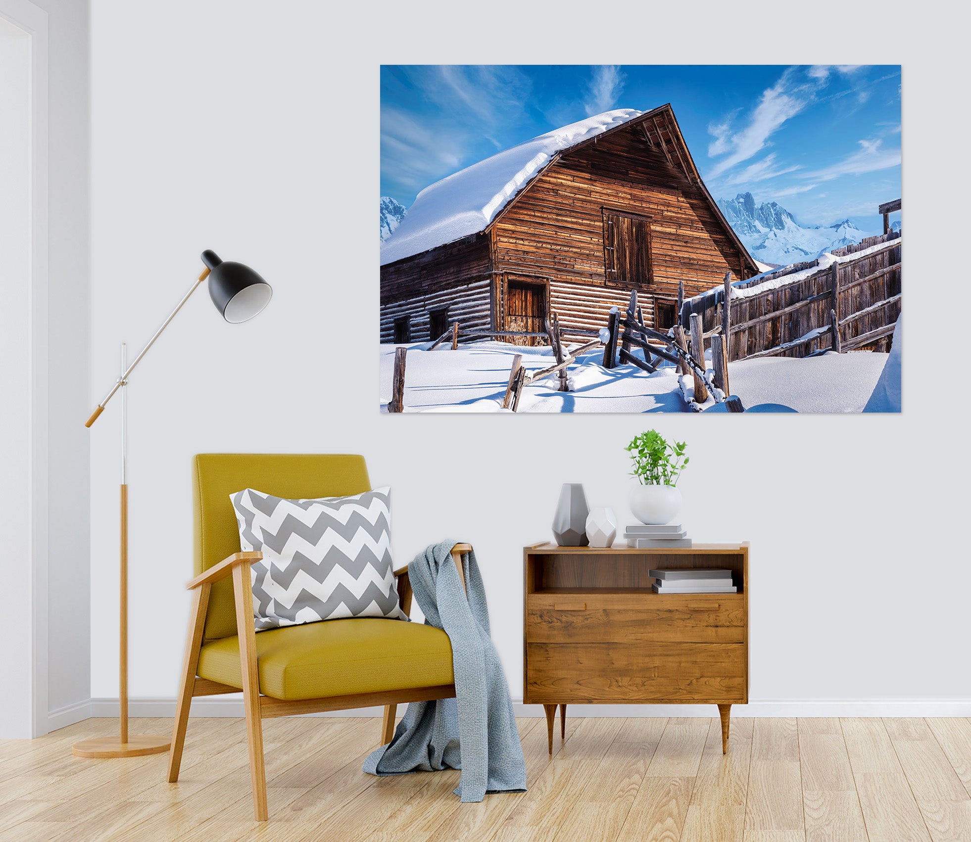 3D Winter Snow House 4056 Beth Sheridan Wall Sticker