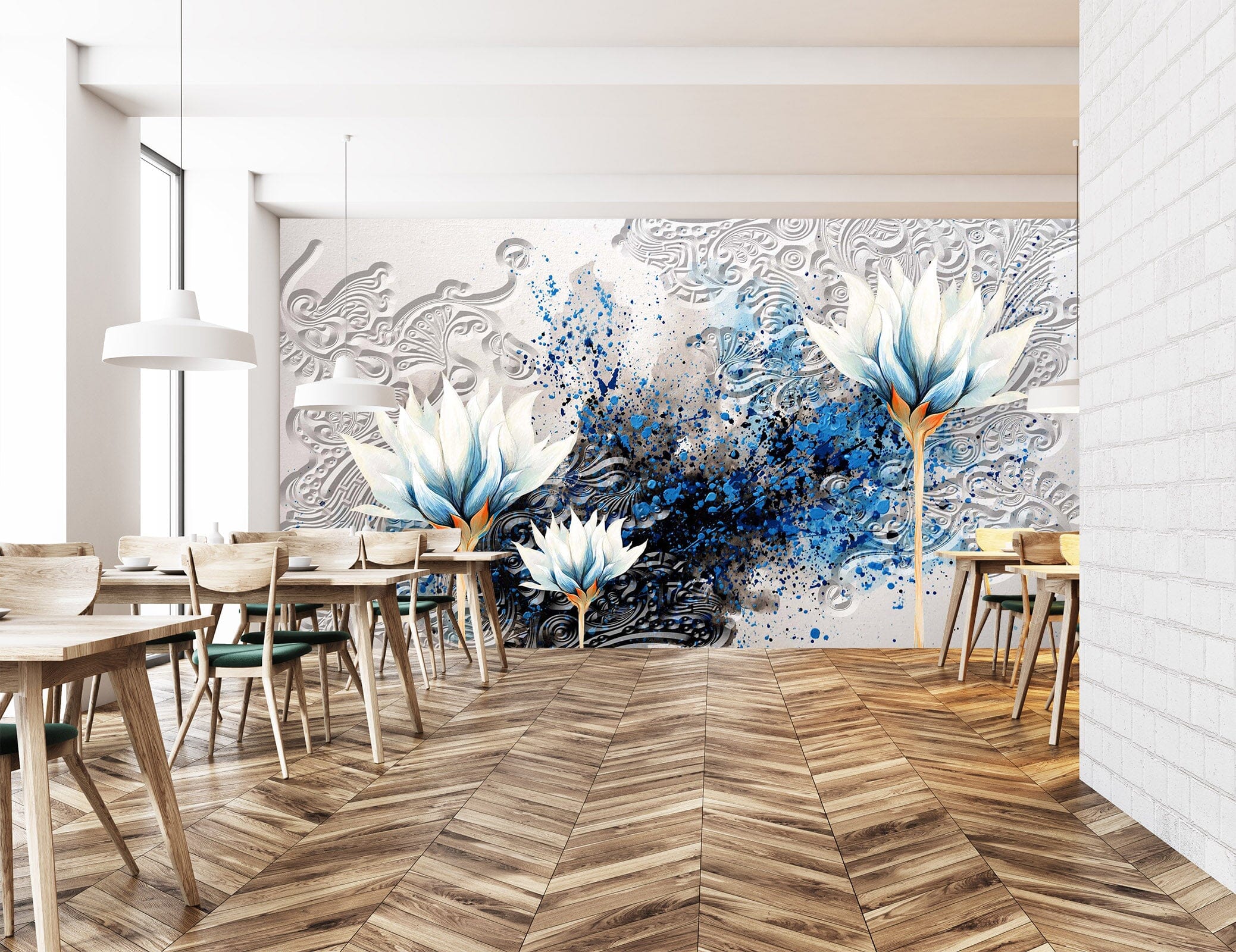 3D Painted Lotus 2066 Wall Murals Wallpaper AJ Wallpaper 2 