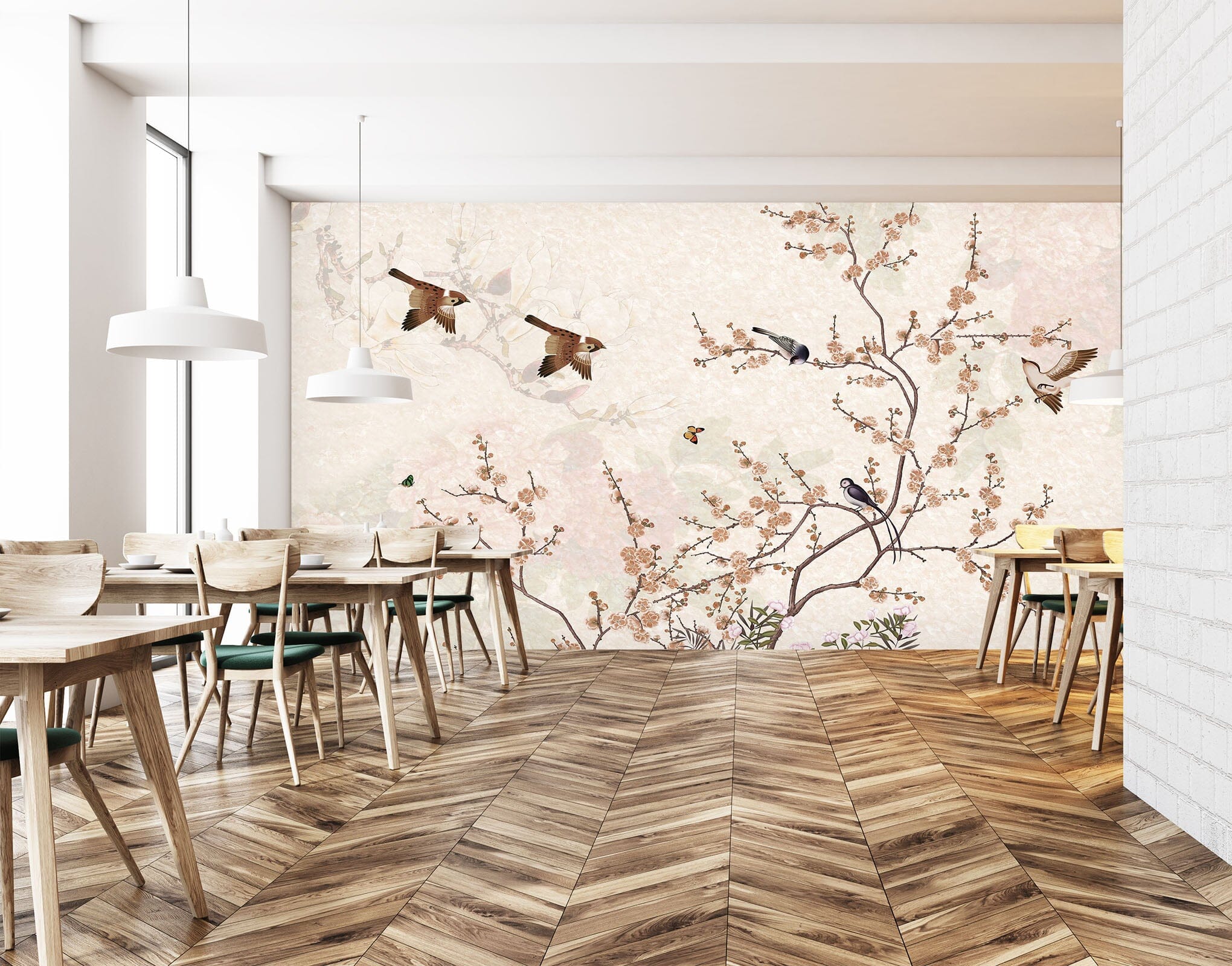 3D Flower Bird 1605 Wall Murals Wallpaper AJ Wallpaper 2 